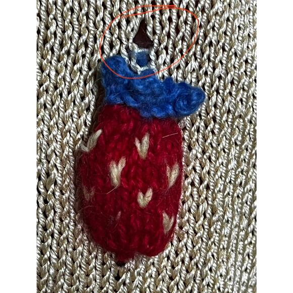 Vintage Patricia Roberts Sweater Womens Small Silk Wool Angora Strawberry Knit 8 - Picture 13 of 14